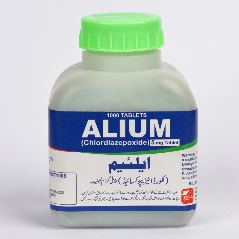 ALIUM 5mg Tablet-Chlordiazepoxide 5mg 1000’s